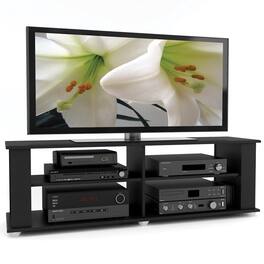 Hivvago - Modern TV Stand - Fits up to 68-inch TV - Black