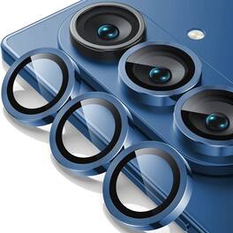 Dteck - For Samsung Galaxy S26+ Camera Lens Protectors Cover, Individual Lens Protectors,9H+ Anti-Scratch Tempered Glass Cover - Navyblue