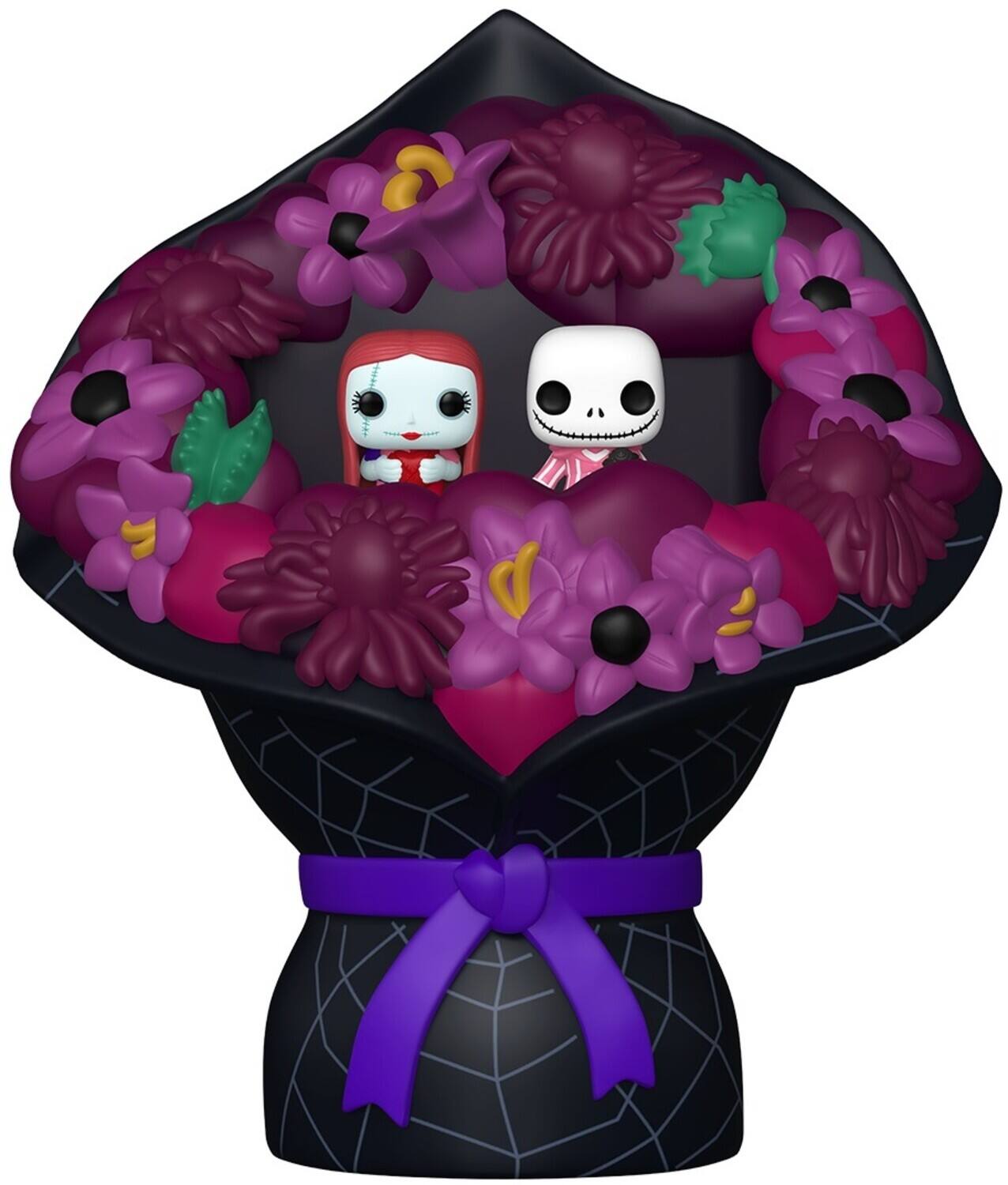Front. Funko - Funko Bitty POP! Bouquet: The Nightmare Before Christmas Valentine's Day - Sally and Jack - COLLECTIBLES - Multicolor.