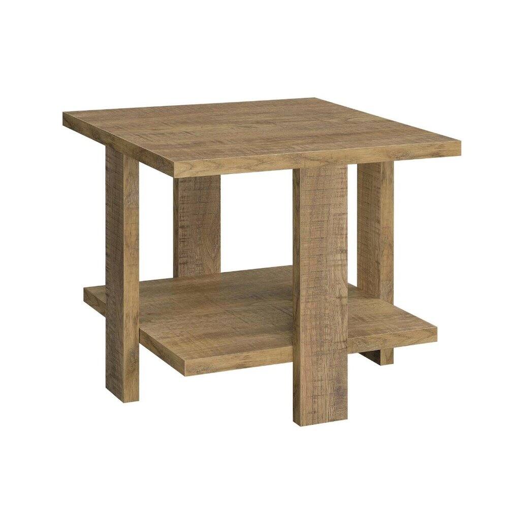 Alt View 2. Coaster Co. of America - Dawn 3-piece Round Coffee and End Table Set Mango Brown - Green.