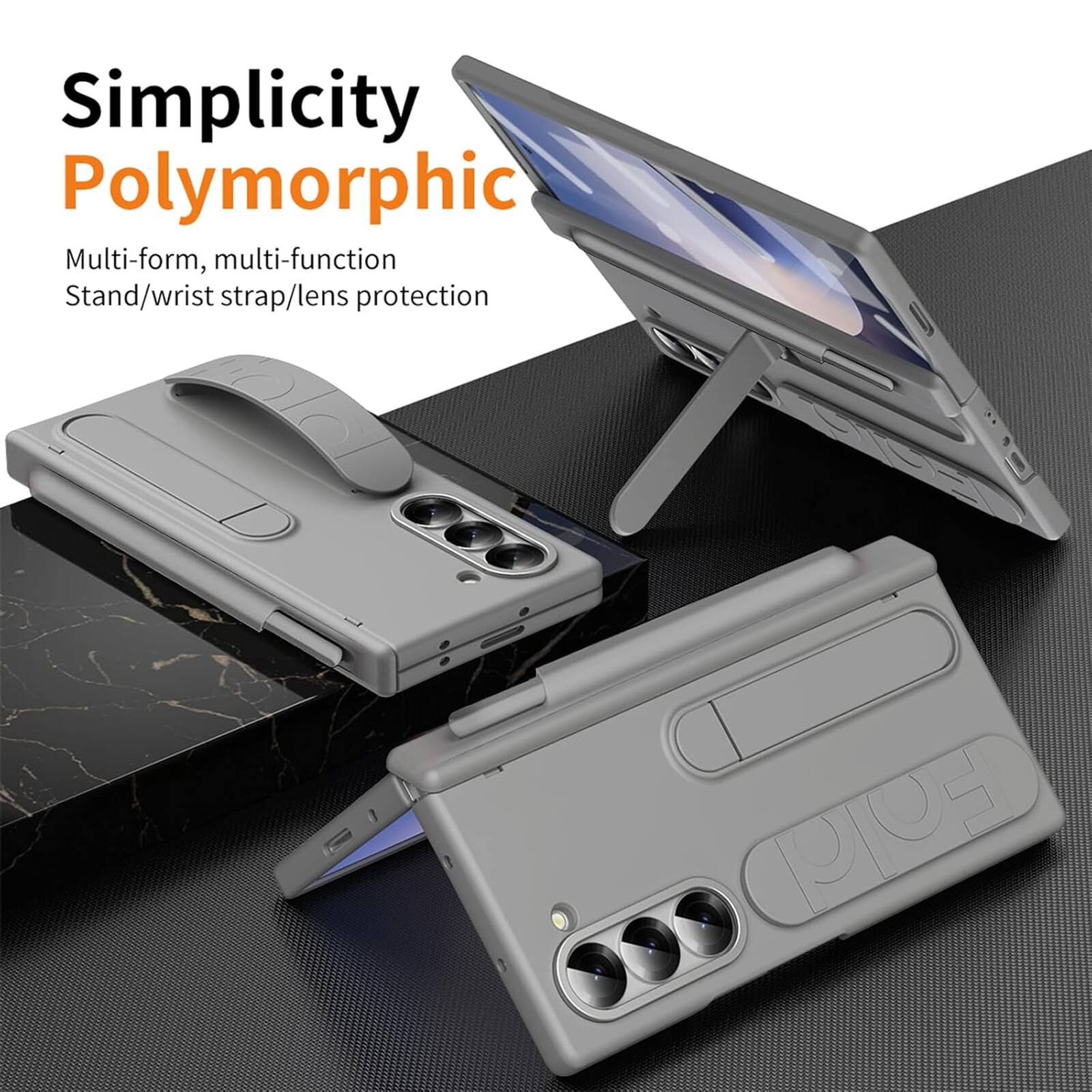 Simplicity Polymorphic  
Multi-form, multi-function  
Stand/wrist strap/lens protection