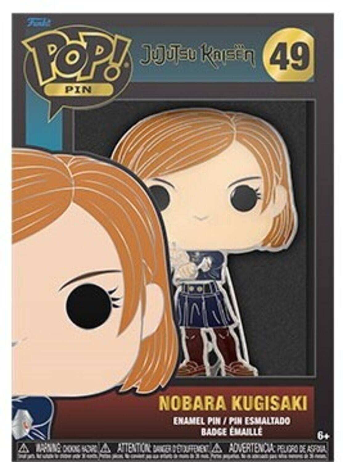 POP! JUJUTSU KAISEN 49 PIN NOBARA KUGISAKI ENAMEL PIN/PIN ESMALTADO BADGE EMAILLE 6+ ATTENTION DANGER DEFURMENT A ADVERTENCIA PELIGRO DE ASF
