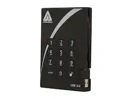 Apricorn - 500GB Aegis Padlock External Hard Drive with 256-bit AES Encryption USB 3.0 Model A25-3PL256-500 - Black