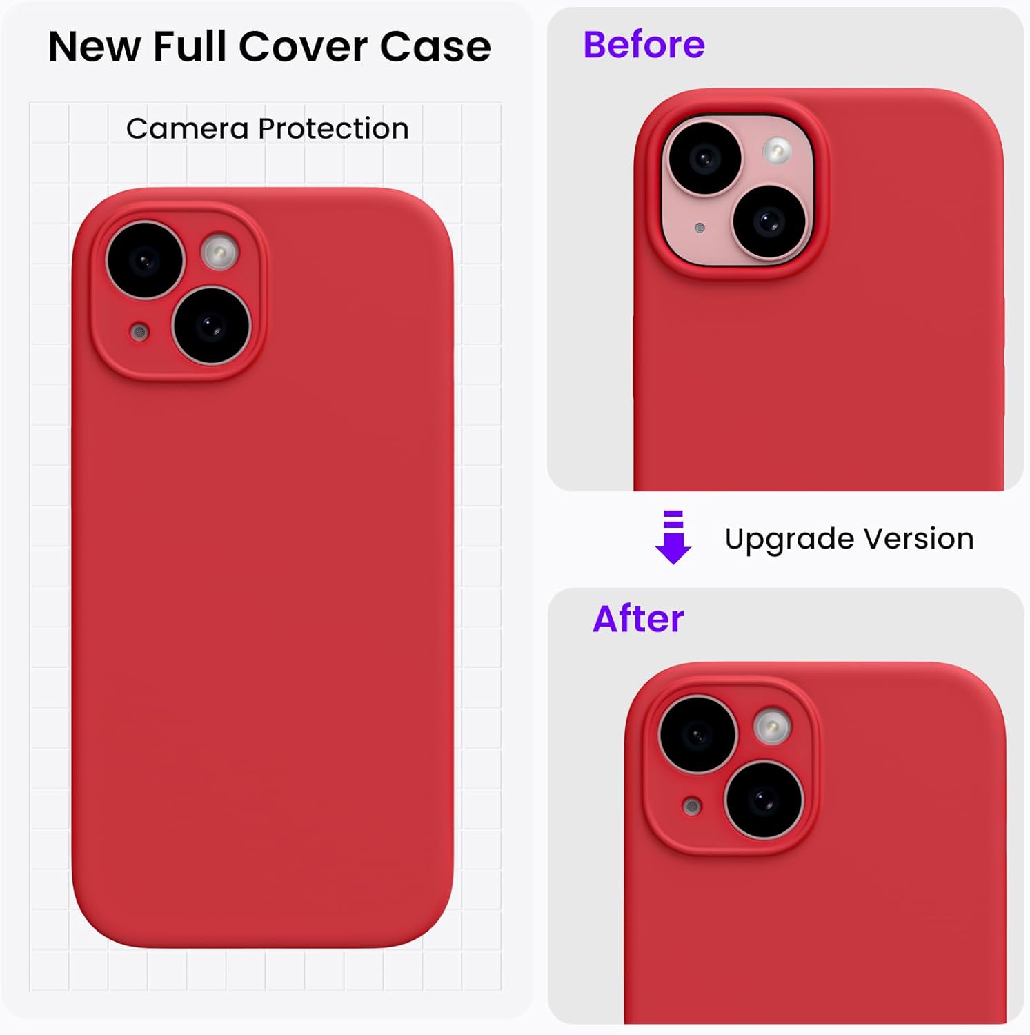 New Full Cover Case
Before
Upgrade Version
After
Camera Protection