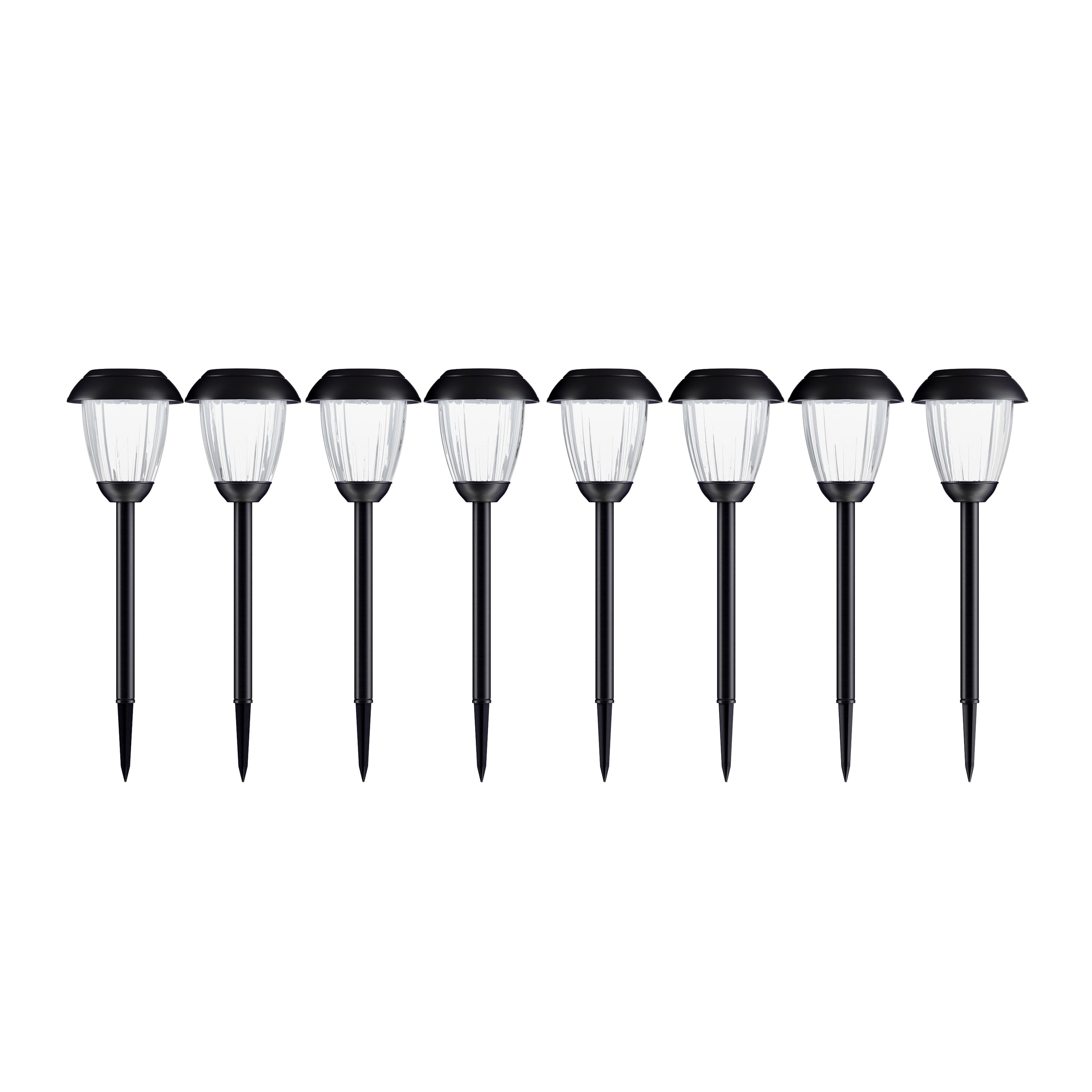 Pure Garden - 8-Piece Solar Outdoor Light Set