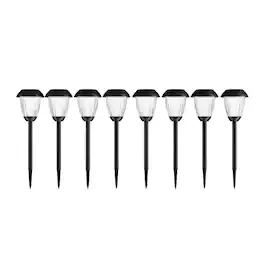 Pure Garden - 8-Piece Solar Outdoor Light Set