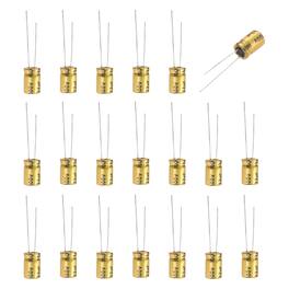 Unique Bargains - 33uF 100V Non-Polarized Electrolytic Capacitor, 8x12mm Aluminum Audio Cap, for DIY Tweeter, 20pcs - Gold