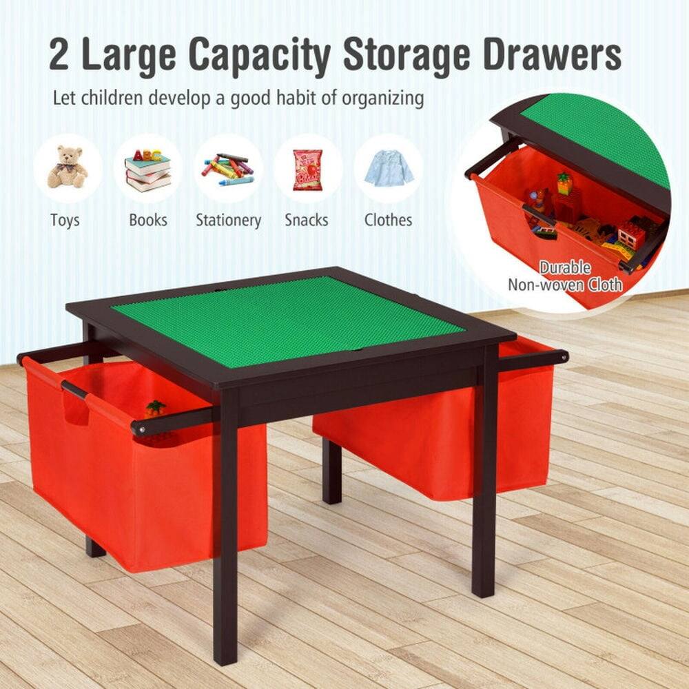 2 Large Capacity Storage Drawers  
Let children develop a good habit of organizing  
Toys Books Stationery Snacks Clothes  
Durable Non-woven Cloth