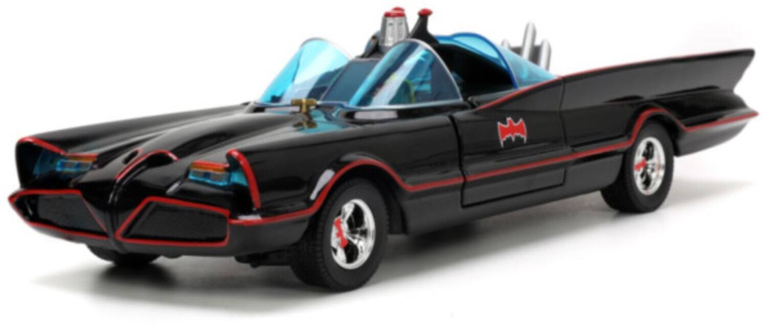Alt View 2. Jada Toys - Jada Toys - 1:24 Batman - Hollywood Rides - Deluxe 1966 Batmobile with 3 Figures: Batman, Joker, Penguin  - COLLECTABLES - Multicolor.