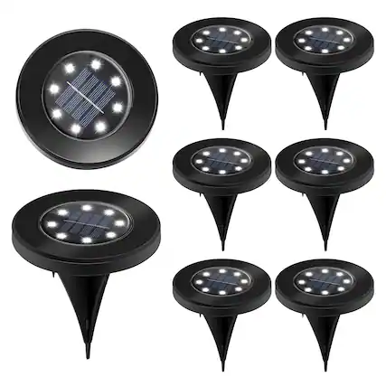 Front. Oumilen - 8 Pack Solar Ground Lights,Cool White.