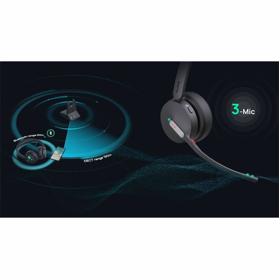 3-Mic  
Bluetooth range 50m  
DECT range 150m