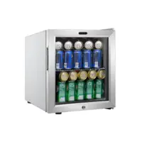 Whynter - 62-Can Beverage Refrigerator With Lock - Silver - Front_Zoom