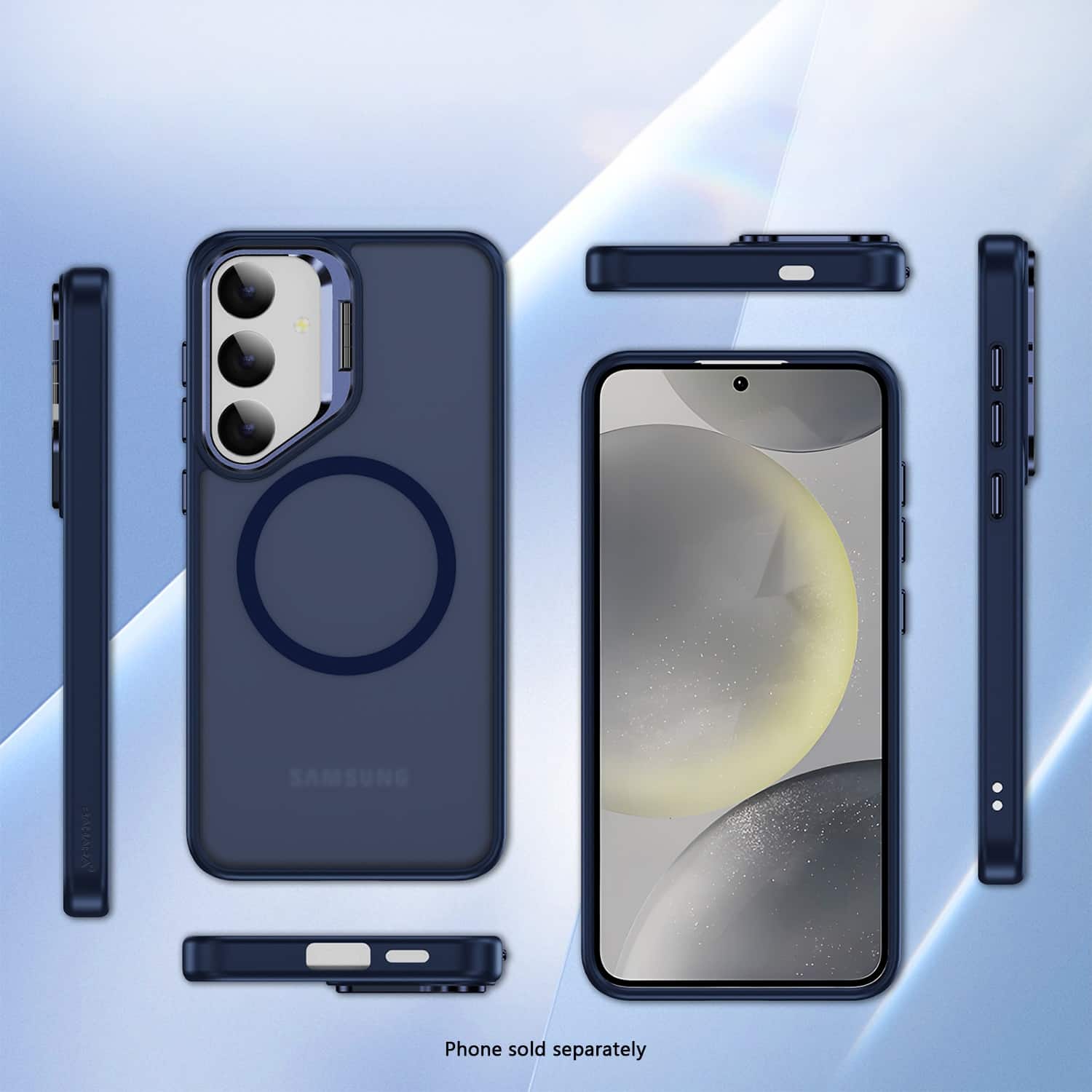 Samsung phone sold separately.