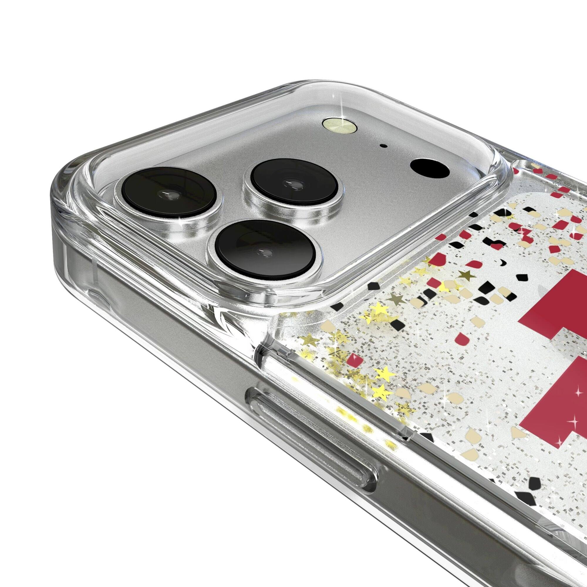 Alt View 2. Keyscaper - Indiana Hoosiers iPhone Glitter Confetti Design Case - 15 - Multicolor.