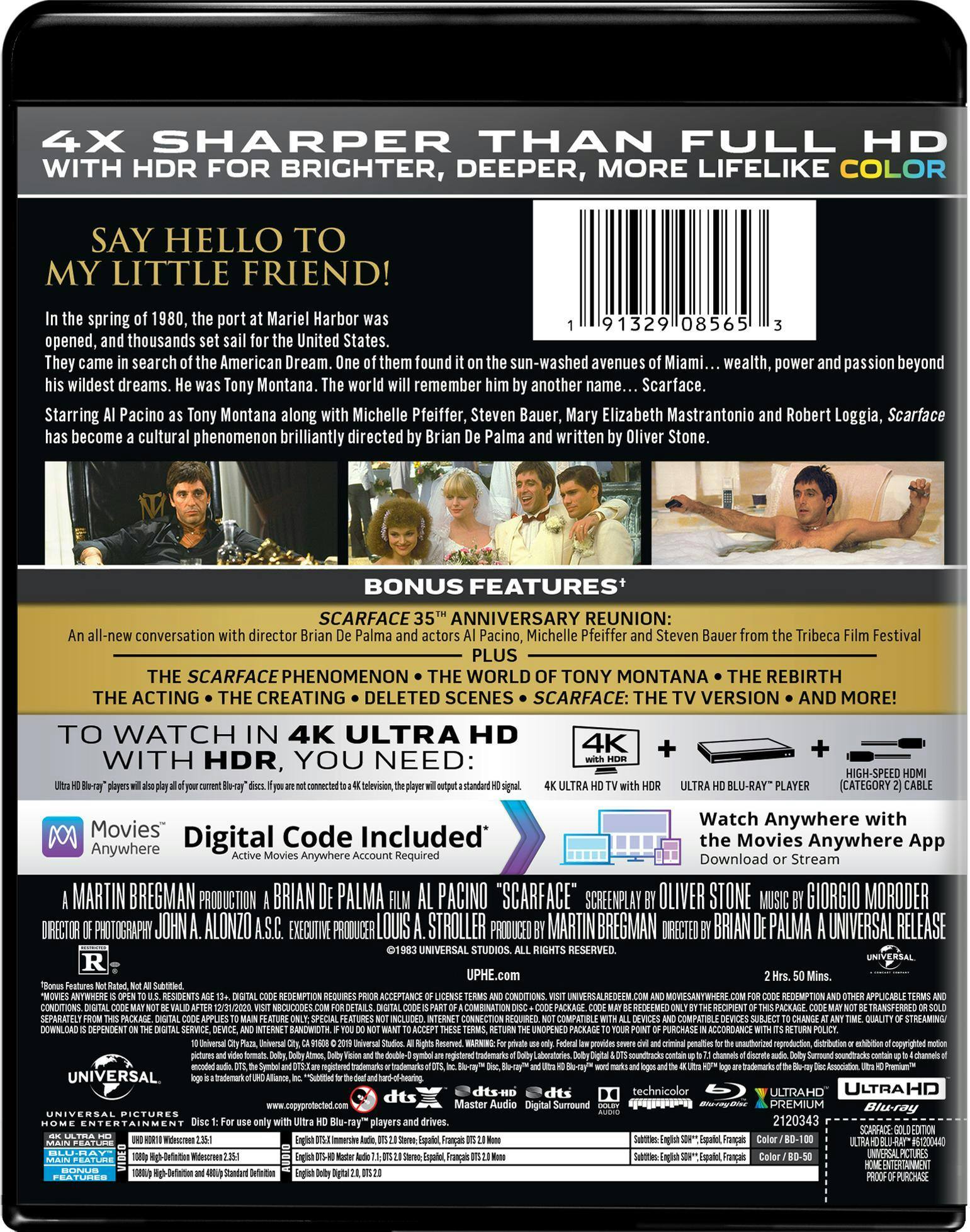 Back. Scarface (4K Ultra HD Gold Collection) [UHD].