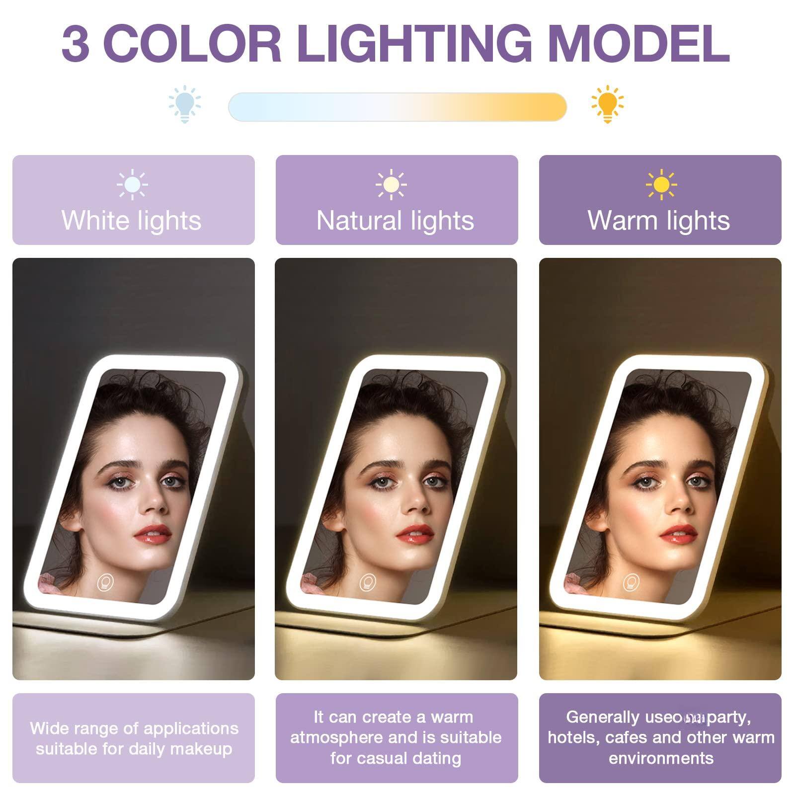 3 COLOR LIGHTING MODEL

- White lights
  - Wide range of applications suitable for daily makeup

- Natural lights
  - It can create a warm atmosphere and is suitable for casual dating

- Warm lights
  - Generally used for party, hotels, cafes and other warm environments