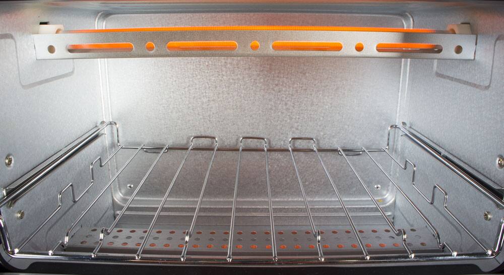 Angle. SPT - Easy Grasp 2-Slice Countertop Toaster Oven - White.