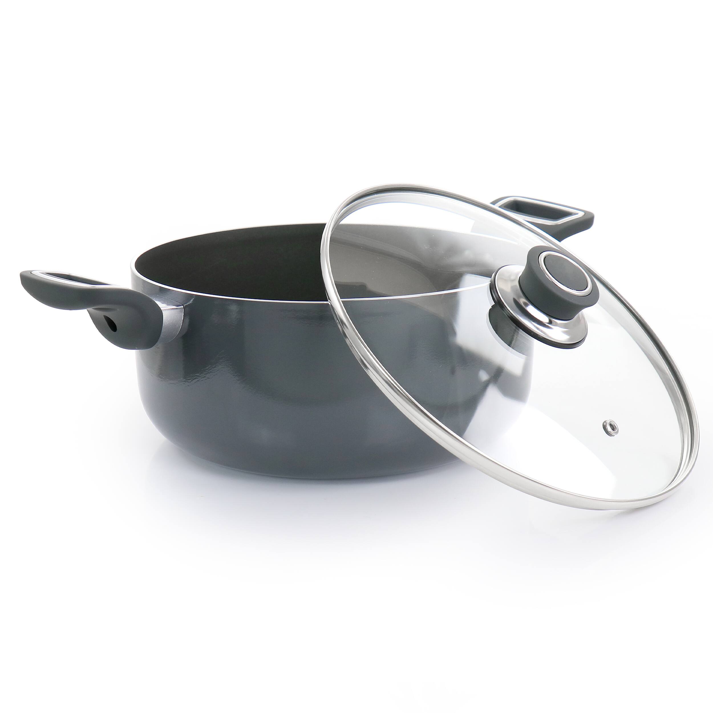 Alt View 2. Oster - Oster Legacy 8 Piece Aluminum Nonstick Cookware Set in Gray - Gray.