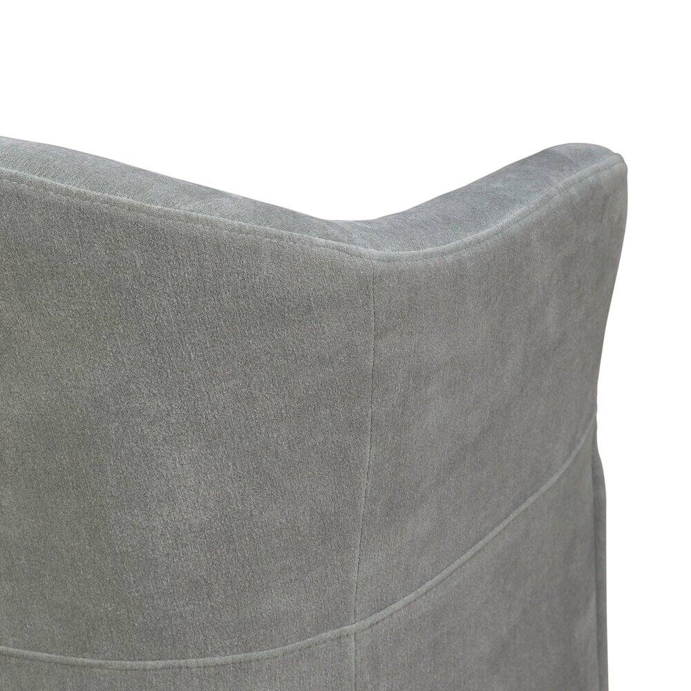 Alt View 4. Liberty Furniture Industries - Accent Dining Chair with Castors - Squared Arm - Sapphire Upholstry - Grey.