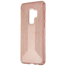 Front. Speck - Speck Presidio Grip Glitter Series Hybrid Hard Case for Galaxy S9+ (Plus) - Pink - Pink.