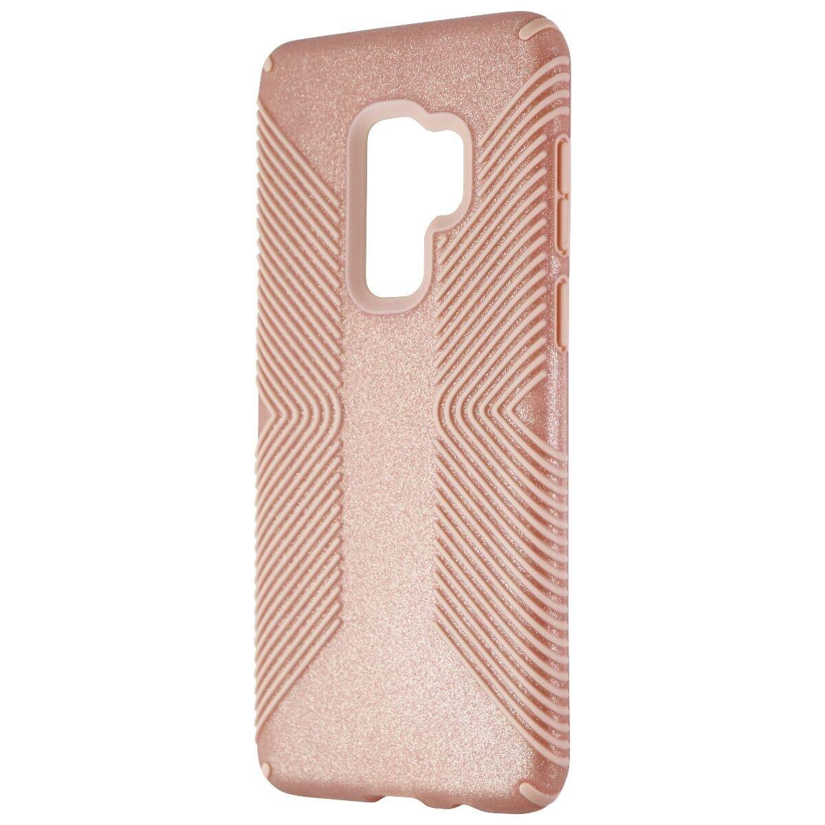 Front. Speck - Speck Presidio Grip Glitter Series Hybrid Hard Case for Galaxy S9+ (Plus) - Pink - Pink.