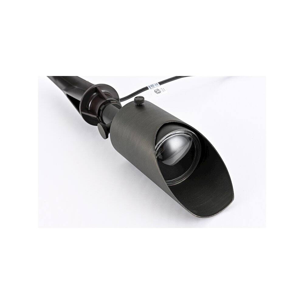 Alt View 3. Elitco Lighting - Outdoor 12V Cast Brass Spot Light, 2.25 inch Wide x 8 inch High - Dark Bronze.