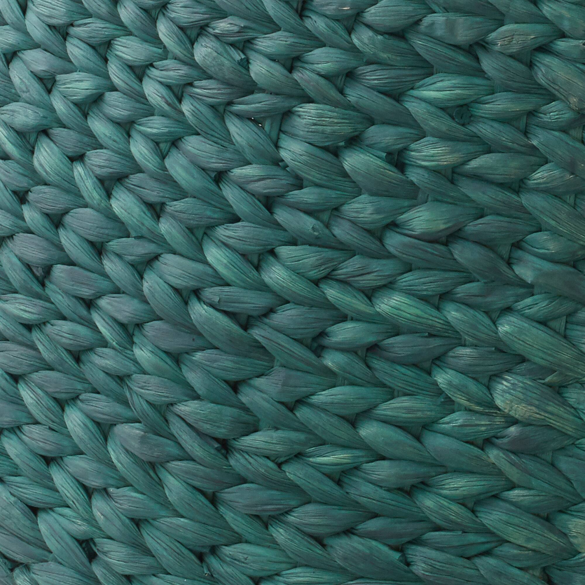 Alt View 5. Casafield - Water Hyacinth Christmas Tree Collar with Cord Cut Out - Green.