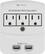 Front. Monster - Core Power 350 3-Outlet Surge Protector - White.