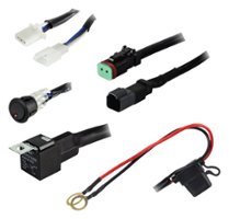 Heise - 1-Lamp DT Wiring Harness and Switch Kit - Black - Front_Zoom