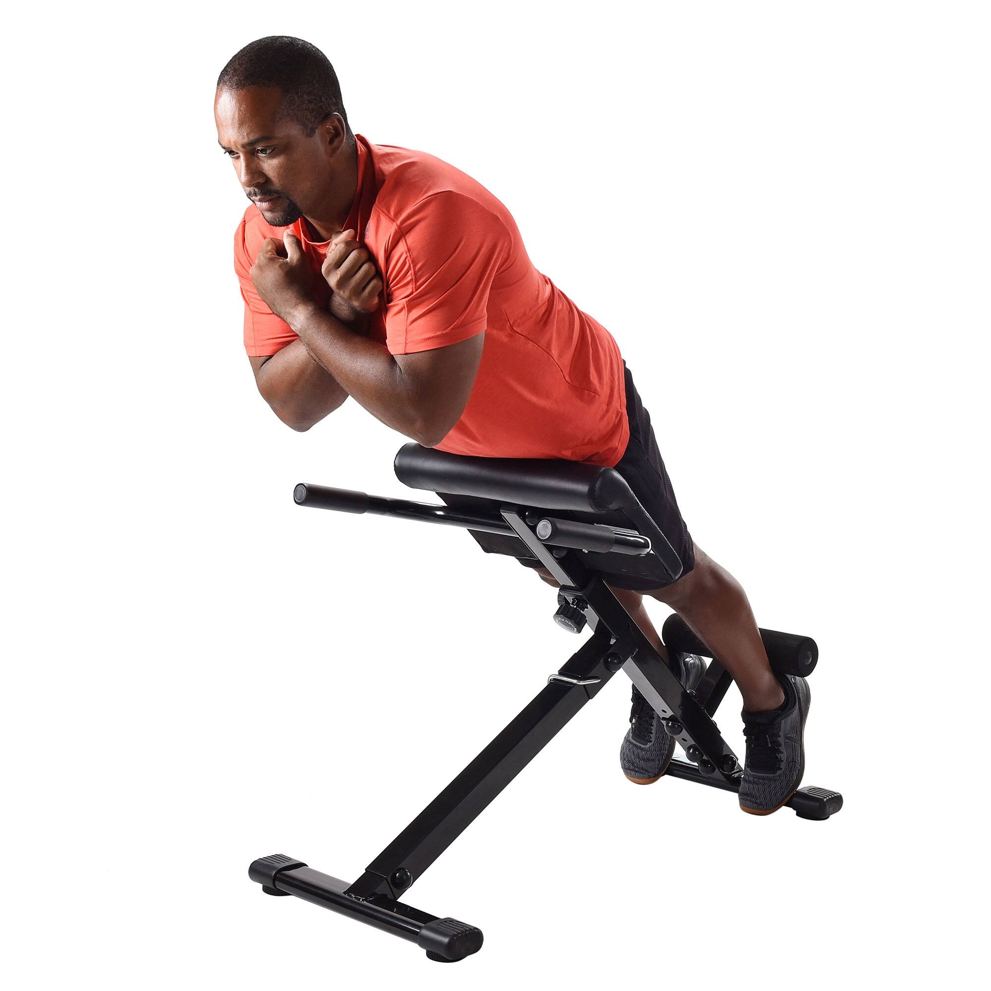 Alt View 5. Stamina Products - Stamina X Adjustable Ab Back Core Strength Exercise Fitness Hyperextension Bench - Black.