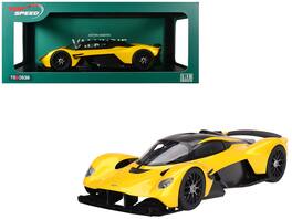 Aston Martin Valkyrie Cosmopolitan and Carbon 1/18 Model Car by Top Speed - Yellow Metallic