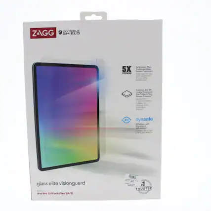 INVISIBLE ZAGG SHIELD: Stranger Than 5X Screen Traditional Protection Glass STRONGER 1 for iPad Pro 12.9-inch (Gen 5/4/3) 1 TRUSTED
- 5X Stronger Than Screen Protection
- Contains Anti-Microbial Treatment that Protects Your Screen Protector
- 40% Blue Light Filtration (400-440nm)
- Eyesafe
- Glass Elite Visionguard