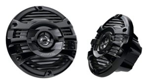 Kenwood - 6.5" 2-Way Marine Speakers with Polypropylene Cones (Pair) - Black - Front_Zoom