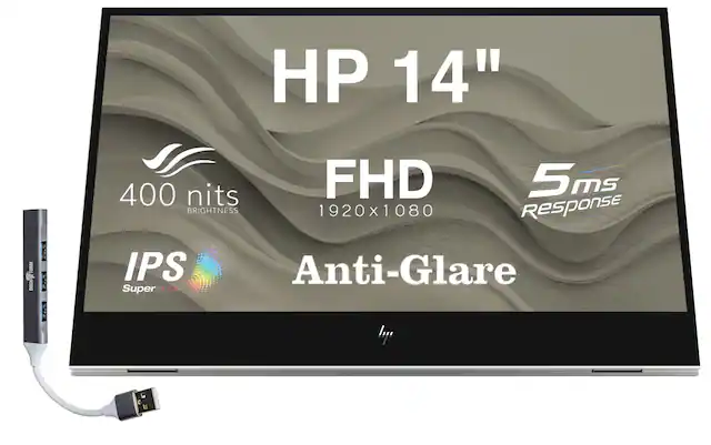 HP 14" 400 nits BRIGHTNESS FHD 1920x1080 5ms Response IPS SuperCLEAR Anti-Glare