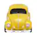 Alt View 1. QFX - Retro Car Portable Bluetooth Speaker with Bass Radiator and LED Lights - Yellow.