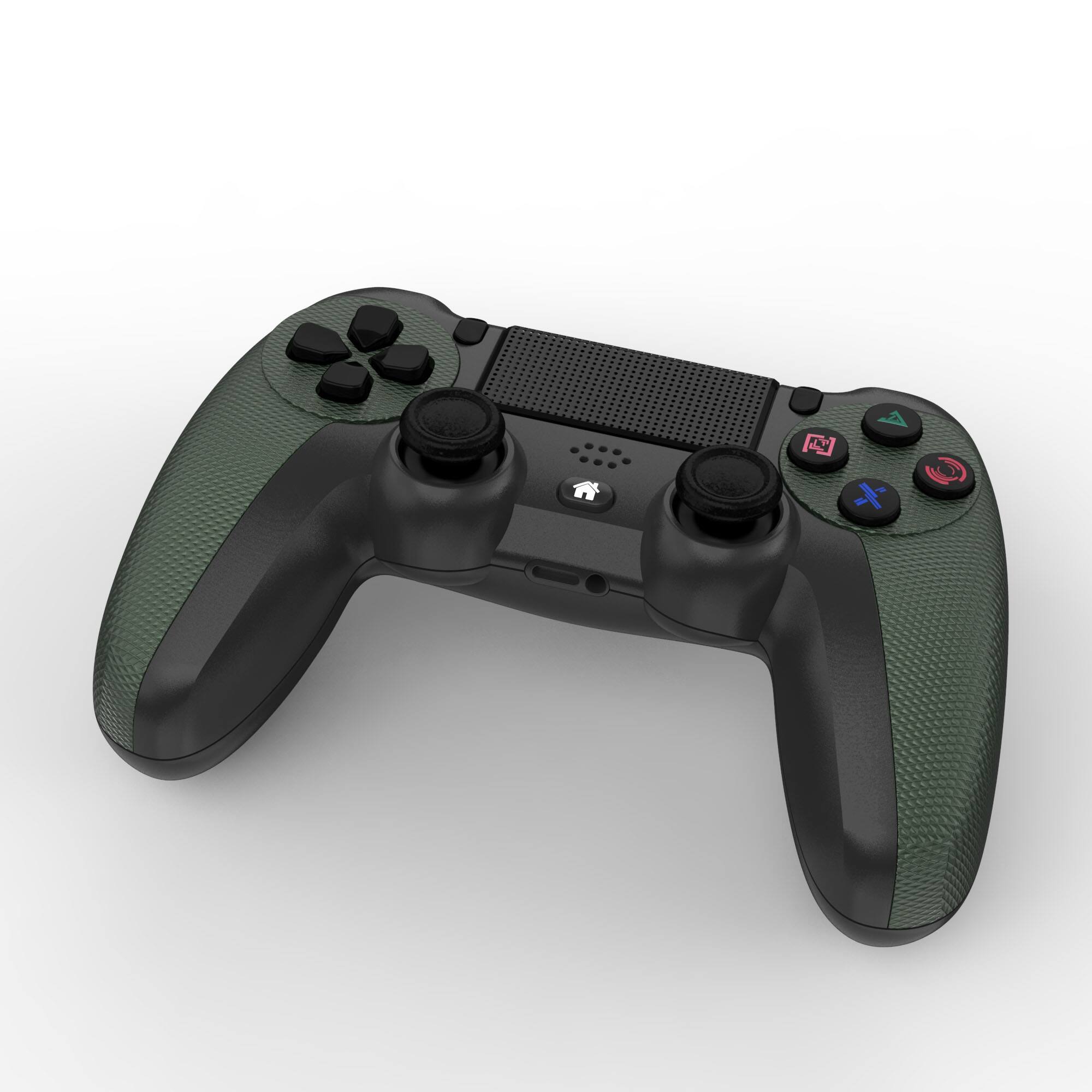 Alt View 4. YONWAY - Wireless Controller, Playstation 4 Remote Game Joystick with Six-Axis Vibration Sensation and Anti-Slip Handle - Verdant.