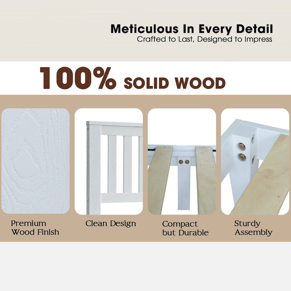 Meticulous In Every Detail  
Crafted to Last, Designed to Impress  

100% SOLID WOOD  

Premium Wood Finish  
Clean Design  
Compact but Durable  
Sturdy Assembly