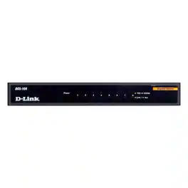 D-Link - DGS 8-Port 10/100/1000 Gigabit Switch - Black