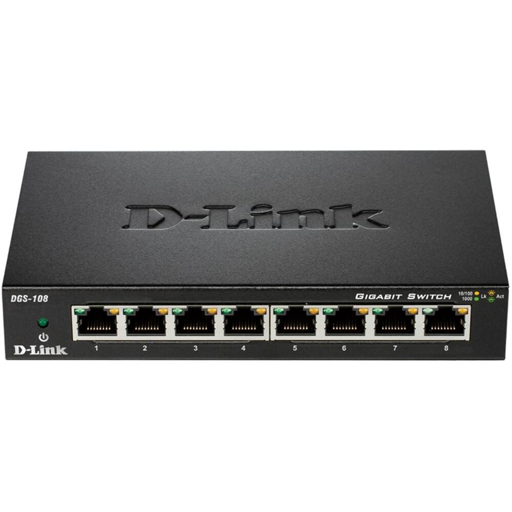 Alt View 11. D-Link - DGS 8-Port 10/100/1000 Gigabit Switch - Black.