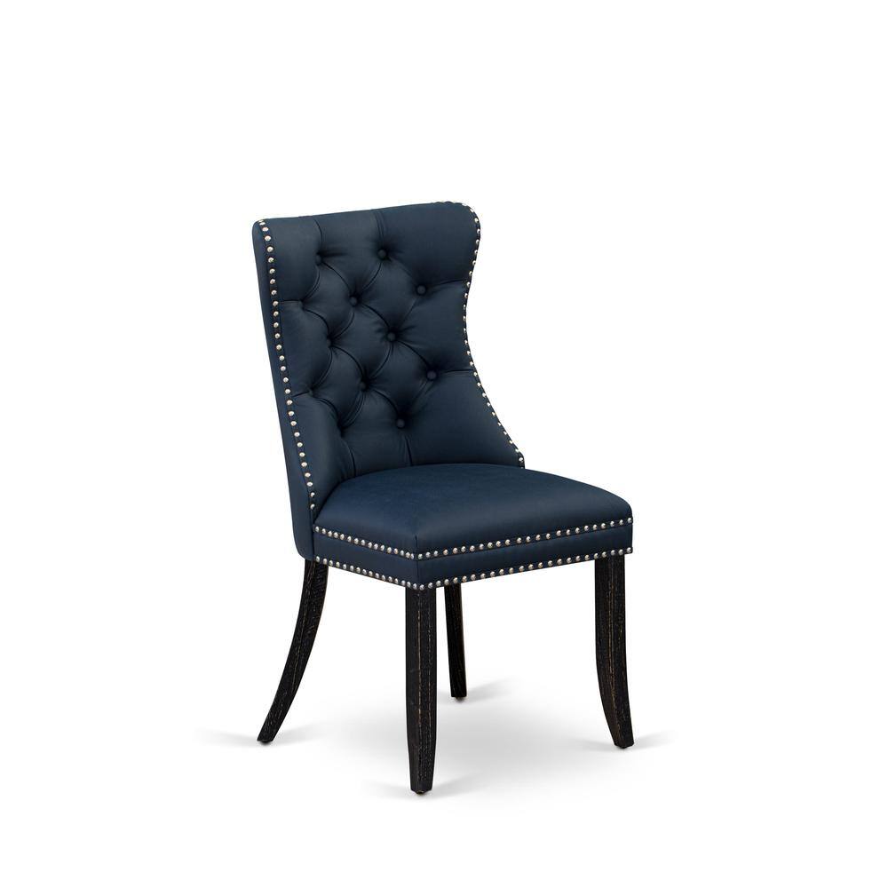 Back. East West Furniture - Parson Kitchen Chairs - Black.