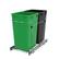 Front. Rev-A-Shelf - Rev-A-Shelf Double Pullout Trash Can 27 qt. for Kitchen, Green, RV-15KD-1918C-S - Green/Black.
