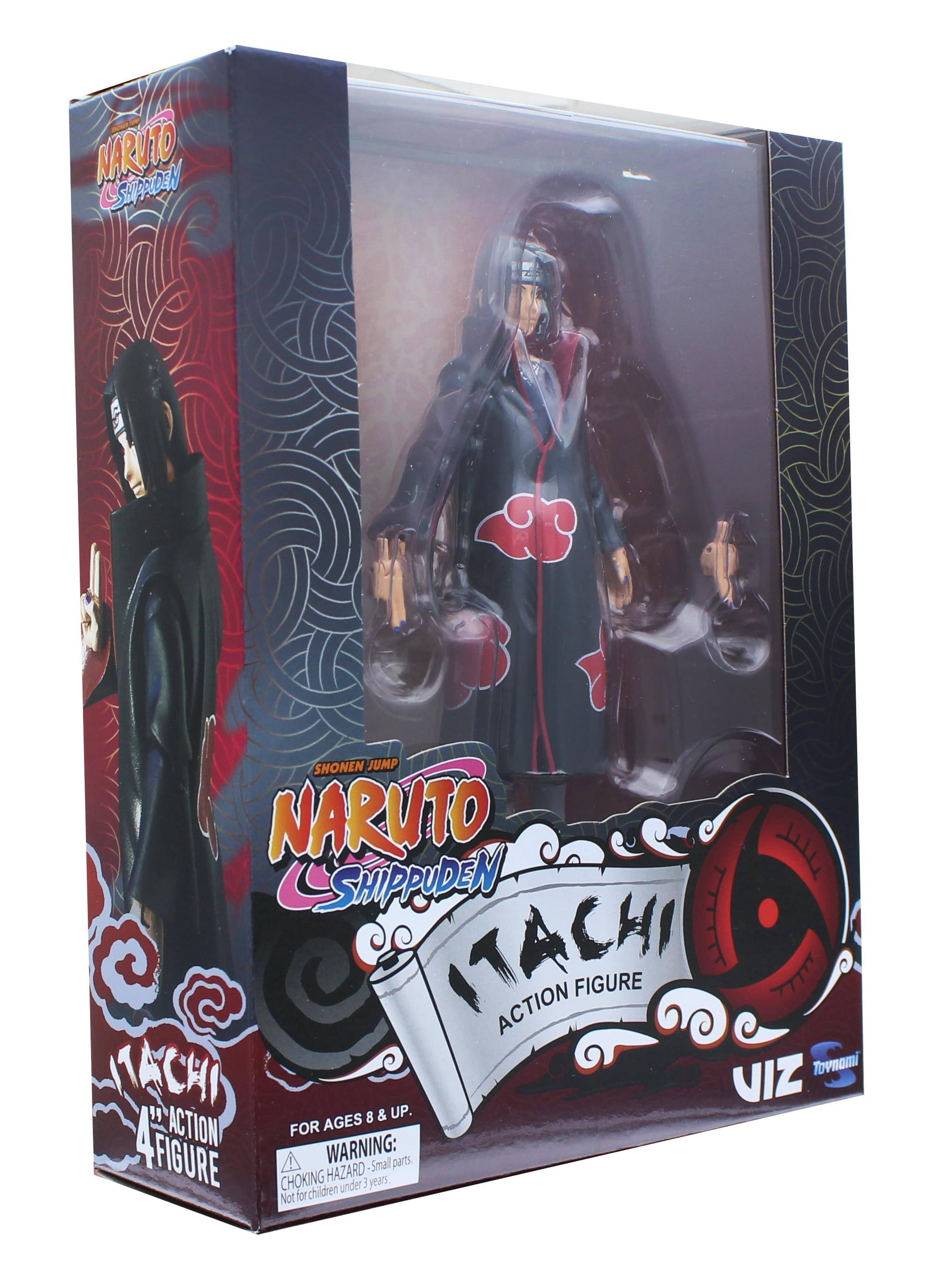 NARUTO SHIPPUDEN SHONEN JUMP NARUTO SHIPPUDEN ITACHI ACTION FIGURE TACHI 4" ACTION FIGURE FOR AGES 8 & UP. WARNING: Small parts CHOKING HAZARD - Not for children under 3 years.
