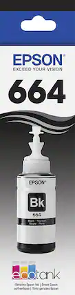 Front. Epson - 664 Ink Bottle - Black.