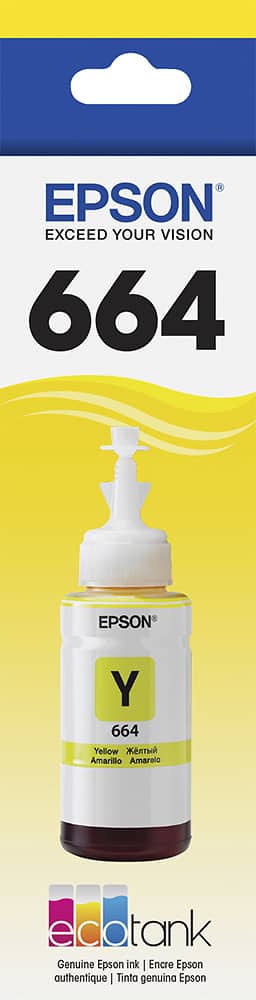 Front. Epson - 664 Ink Bottle - Yellow.