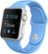 Front Zoom. Apple Watch Sport 38mm Silver Aluminum Case - Blue Sports Band.