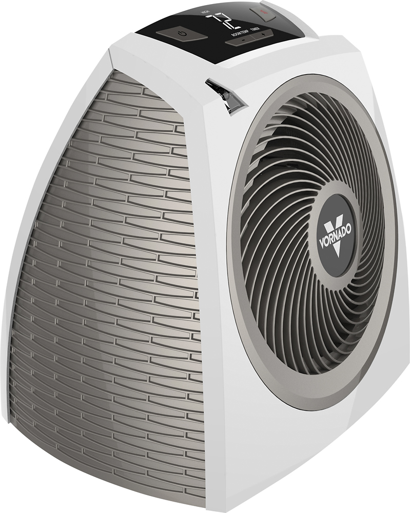 Angle View: Vornado - Vortex Electric Heater with Auto Climate - White/Champagne