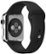 Back Zoom. Apple - Apple Watch (first-generation) 38mm Stainless Steel Case - Black Sport Band - Black Sport Band.