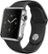 Angle Zoom. Apple - Apple Watch (first-generation) 38mm Stainless Steel Case - Black Sport Band - Black Sport Band.