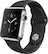 Angle. Apple - Apple - Apple Watch (first-generation) 38mm Stainless Steel Case - Black Sport Band - Black Sport Band.