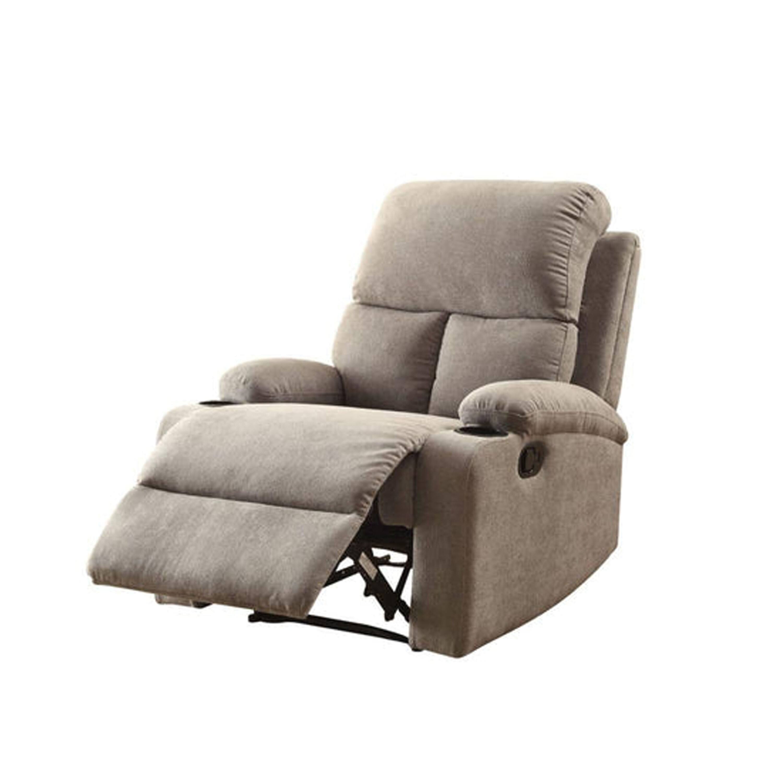Left. Manhattan Lane - Rosia Homely Recliner  Linen - Gray.